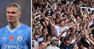 "Small club mentality" - Fans react as Tottenham supporters celebrate after Manchester City star Erling Haaland's opening goal against them