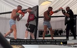 “Looks stiff as a board” - Fans react after Conor McGregor drops latest training footage in preparation for UFC 303 clash against Michael Chandler