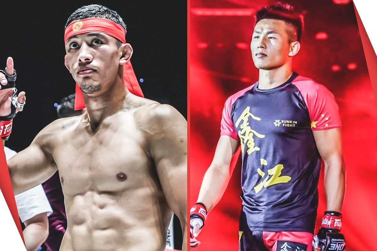 Determined Akbar Abdullaev (L) aims to knock Tang Kai (R) off featherweight throne. -- Photo by ONE Championship
