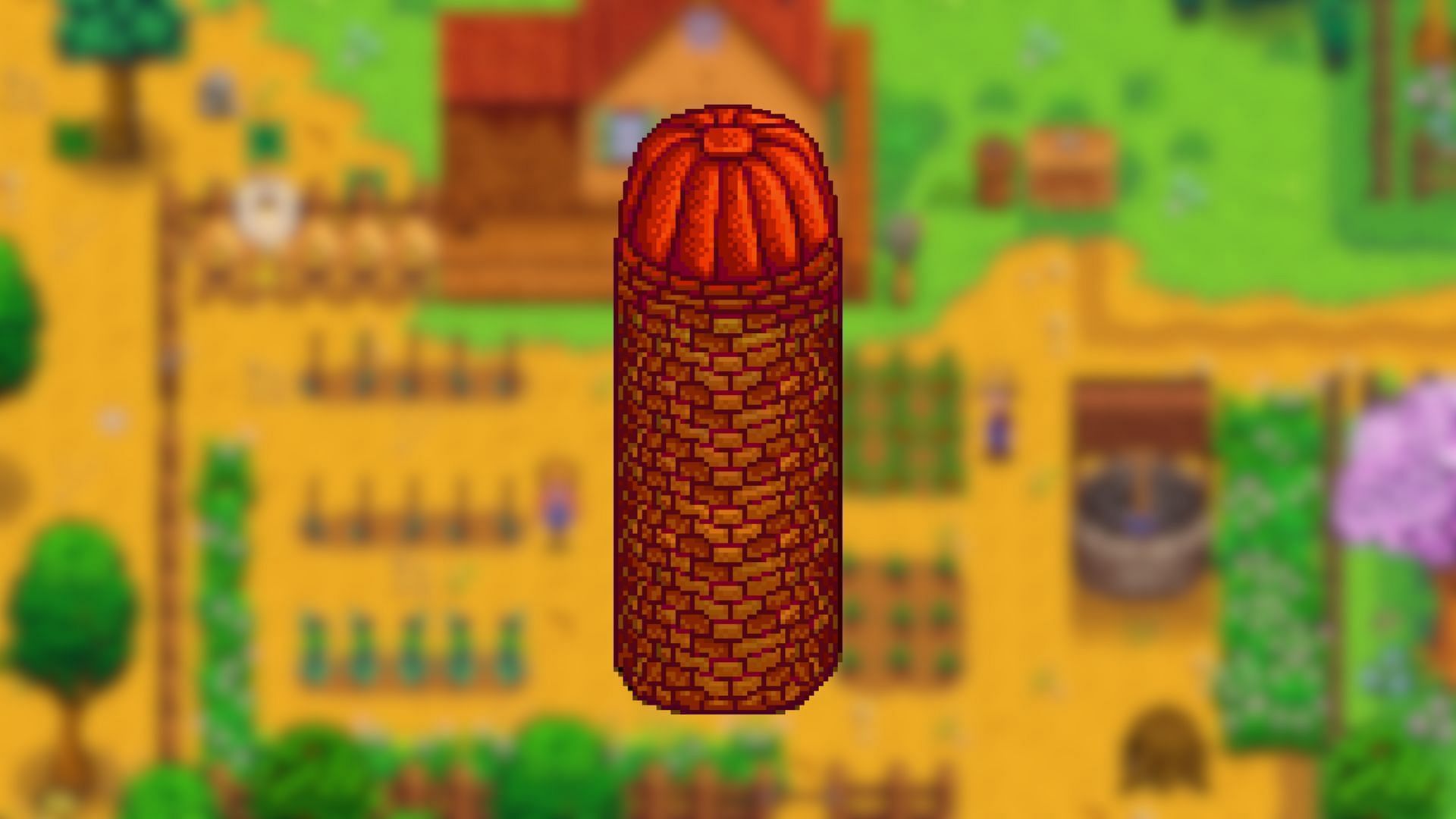 Building a Silo in Stardew Valley will convert all chopped grass into Hay. (Image via ConcernedApe)