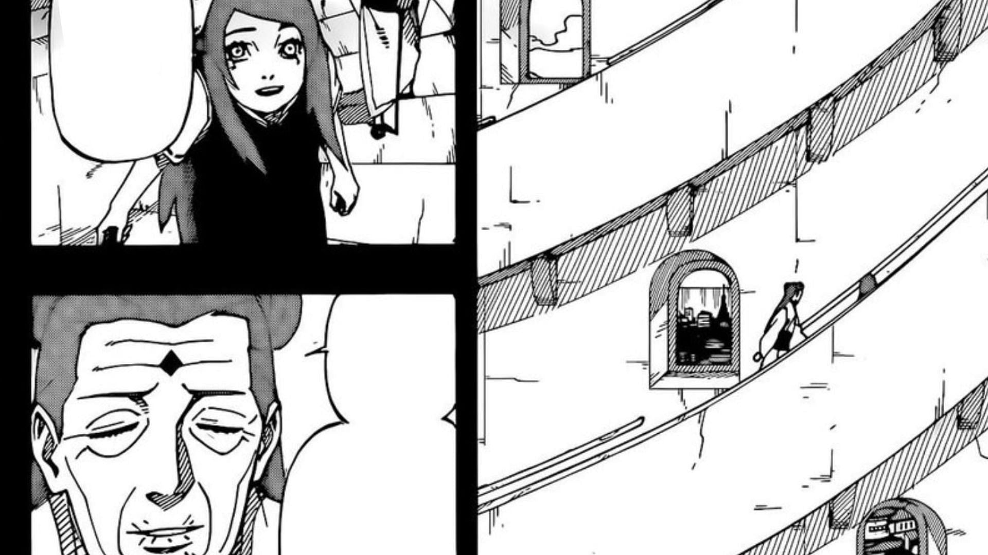 A helical staircase as seen in the one-shot manga (Image via Shueisha)
