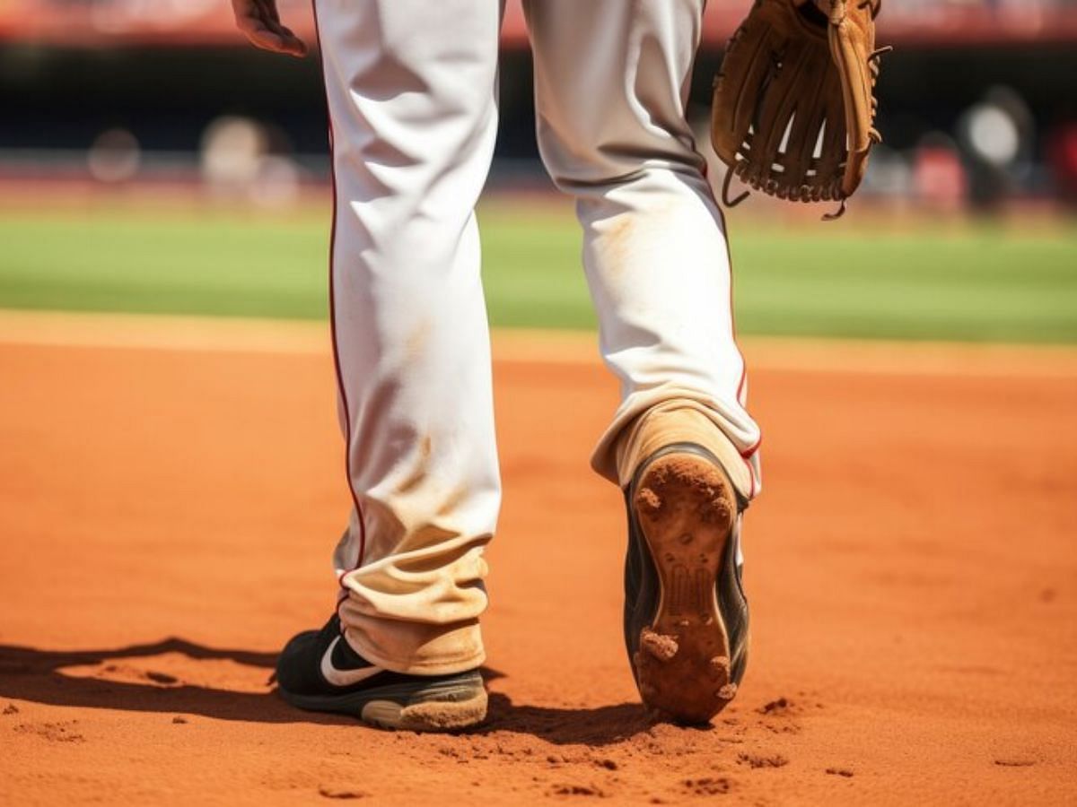 Baseball spikes on the field (Image via Freepik)