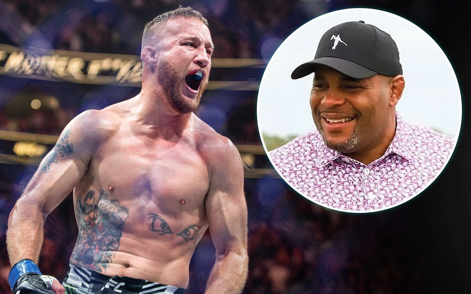 Daniel Cormier (right) still believes Justin Gaethje (left) can get a title shot [Images courtesy: @dc_mma on Instagram and Getty]