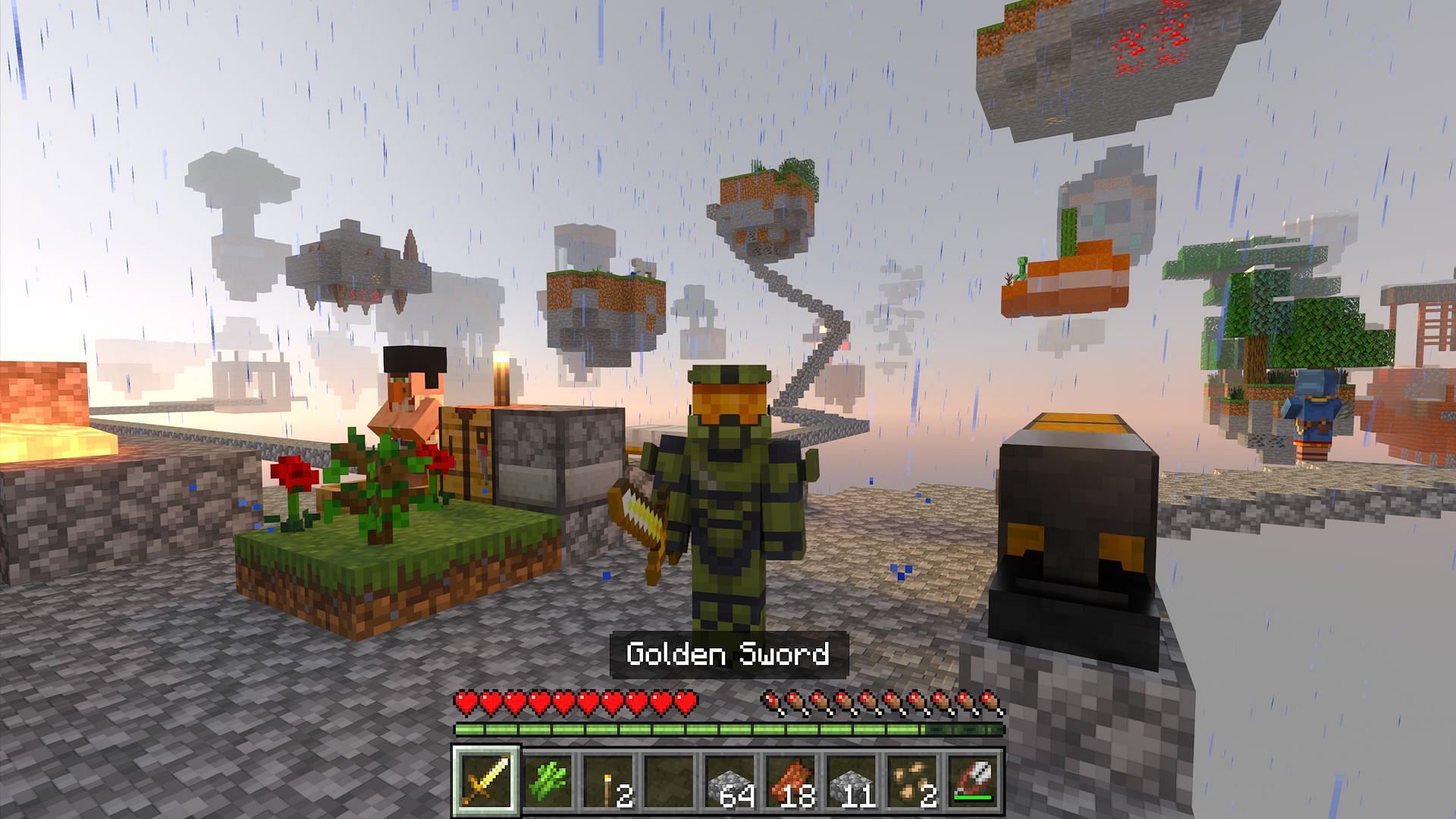 Master Chief&#039;s iconic armor fits into Minecraft much better than one would expect (Image via Mojang)