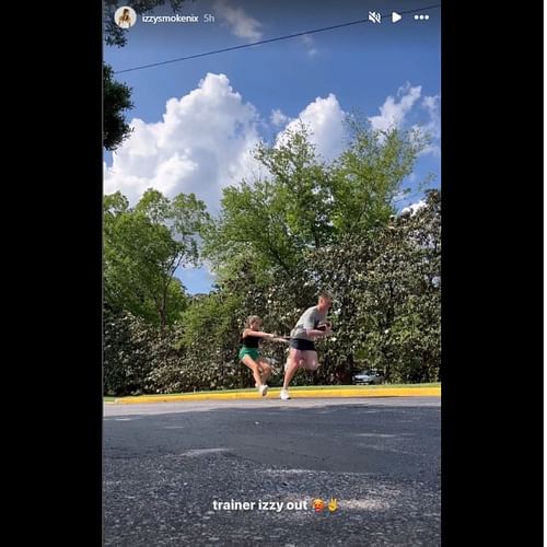 Bo Nix's wife helps him get into shape