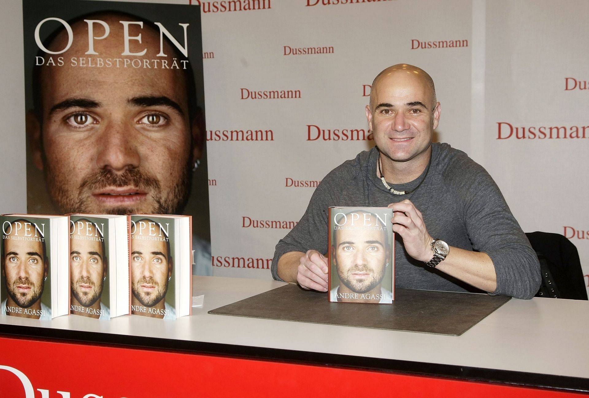 Andre Agassi at the signing of his book &#039;Open&#039; in 2009