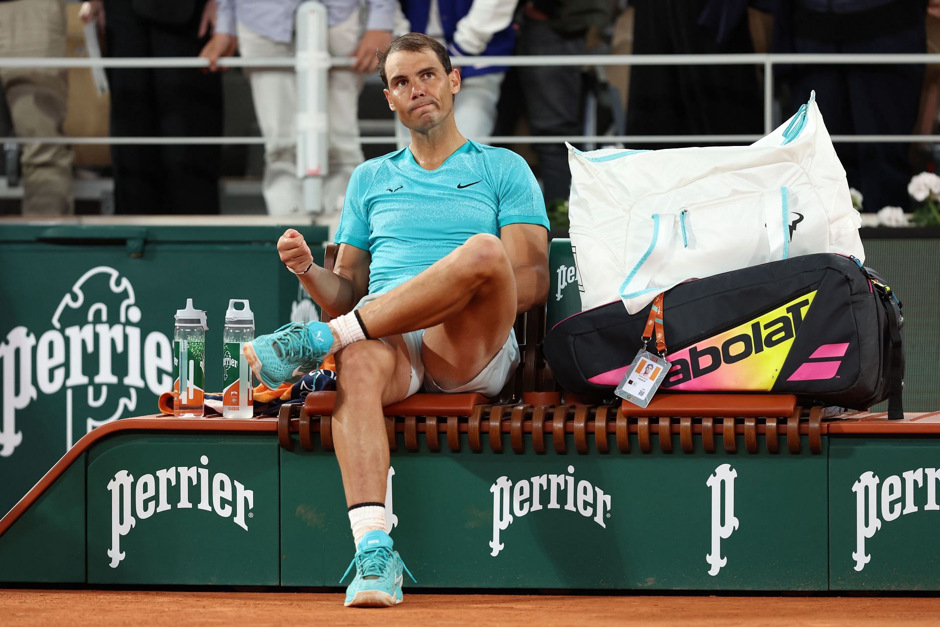 Rafael Nadal after facing defeat at the 2024 French Open.