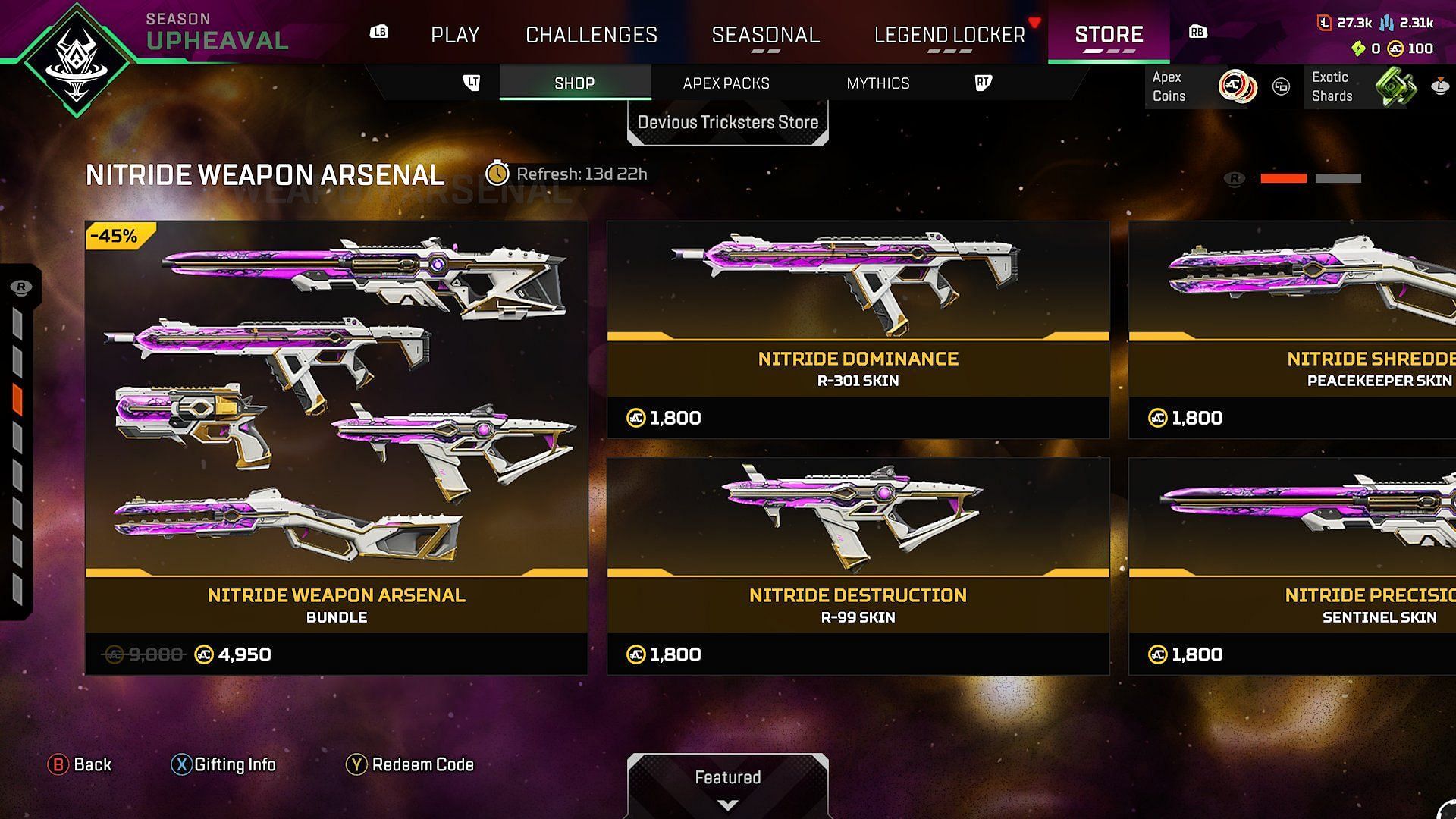 Prices of Nitride Weapon Arsenal event in Apex Legends (Image via Electronic Arts || Apex_Tracker/X)