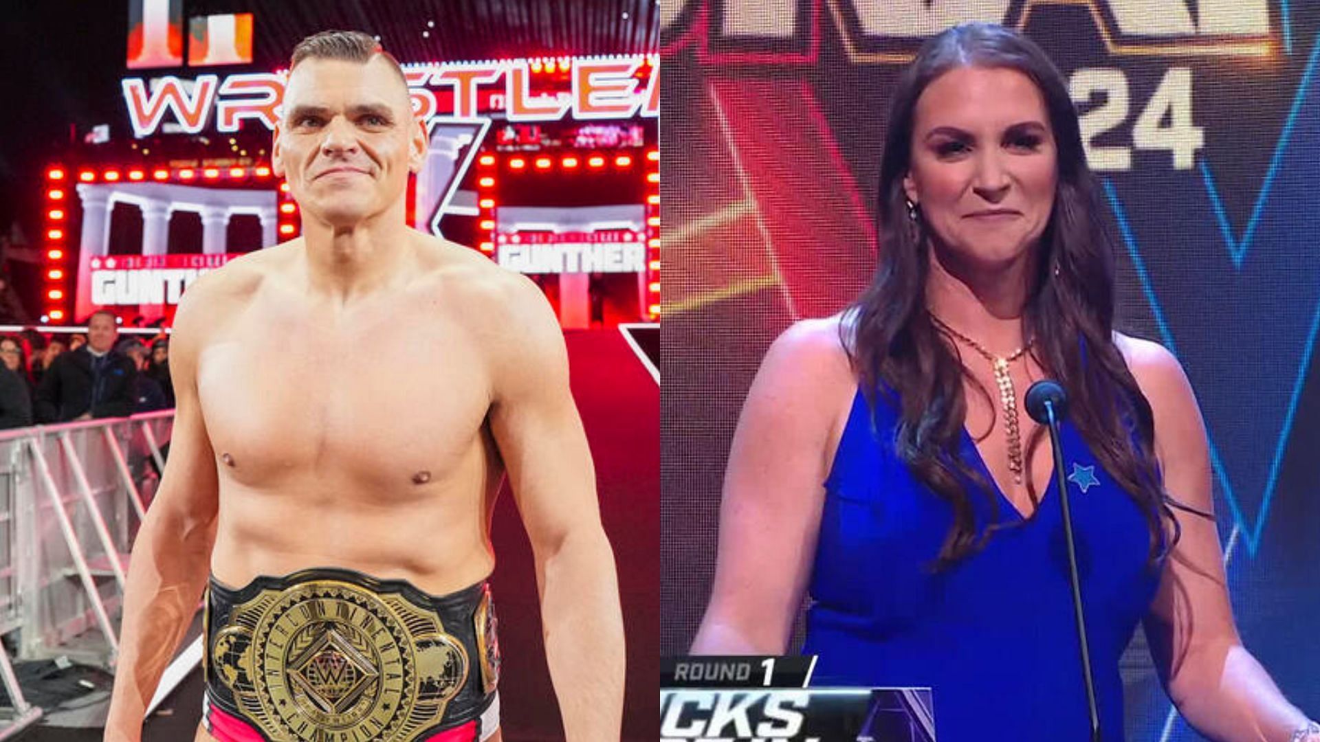 Gunther (left) and Stephanie McMahon (right)