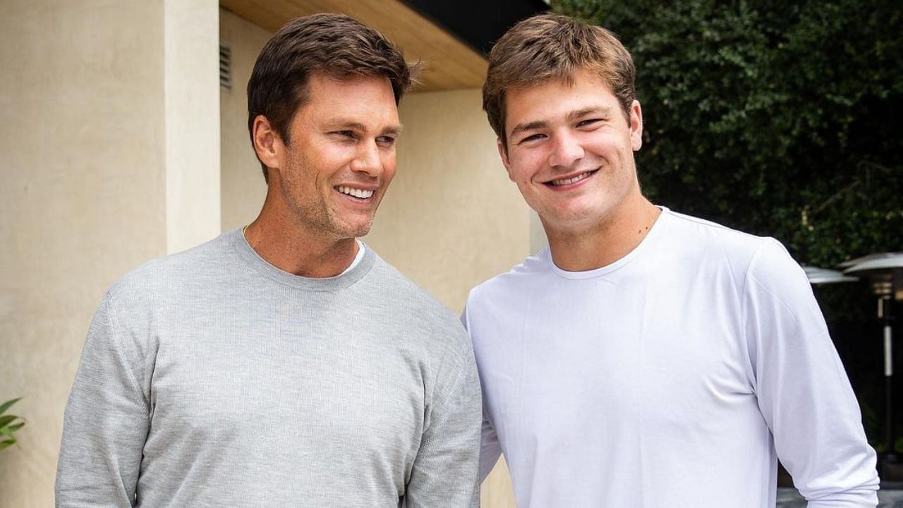 Tom Brady and Drake Maye pose together for the first time