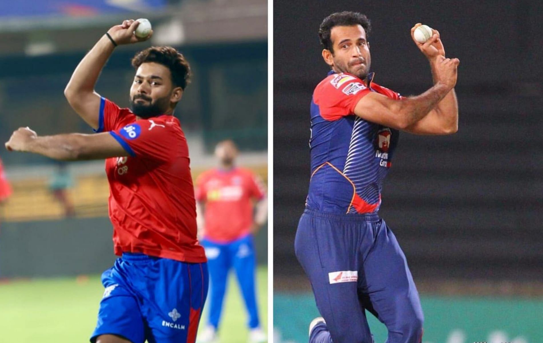 Rishabh Pant (L) mimicking Irfan Pathan
