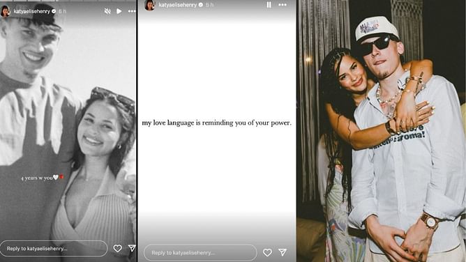 Tyler Herro's girlfriend Katya Elise Henry shares empowering message for beau on 4th anniversary ahead of Heat's elimination game