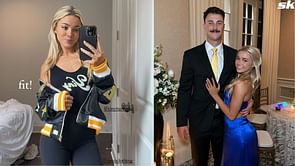In Photos: Olivia Dunne turns heads in glittering Skenes-emblazoned bomber jacket for boyfriend Paul Skenes' big league debut