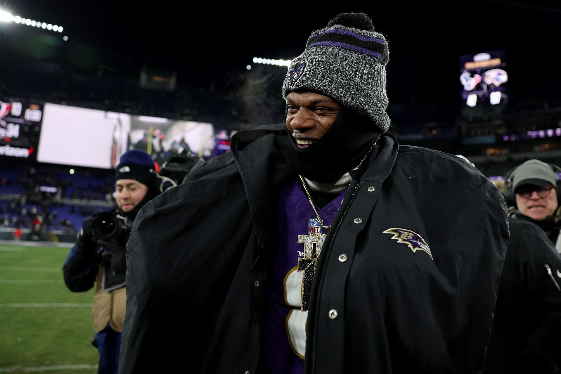 Lamar Jackson at AFC Divisional Playoffs - Houston Texans v Baltimore Ravens