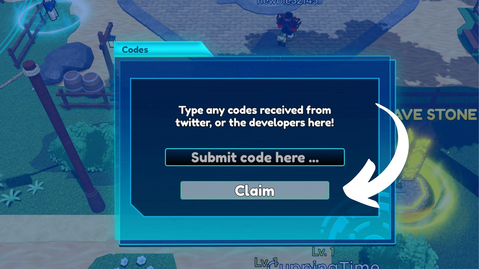 Redeem codes in Anime Switch (Image via Roblox || Sportskeeda)