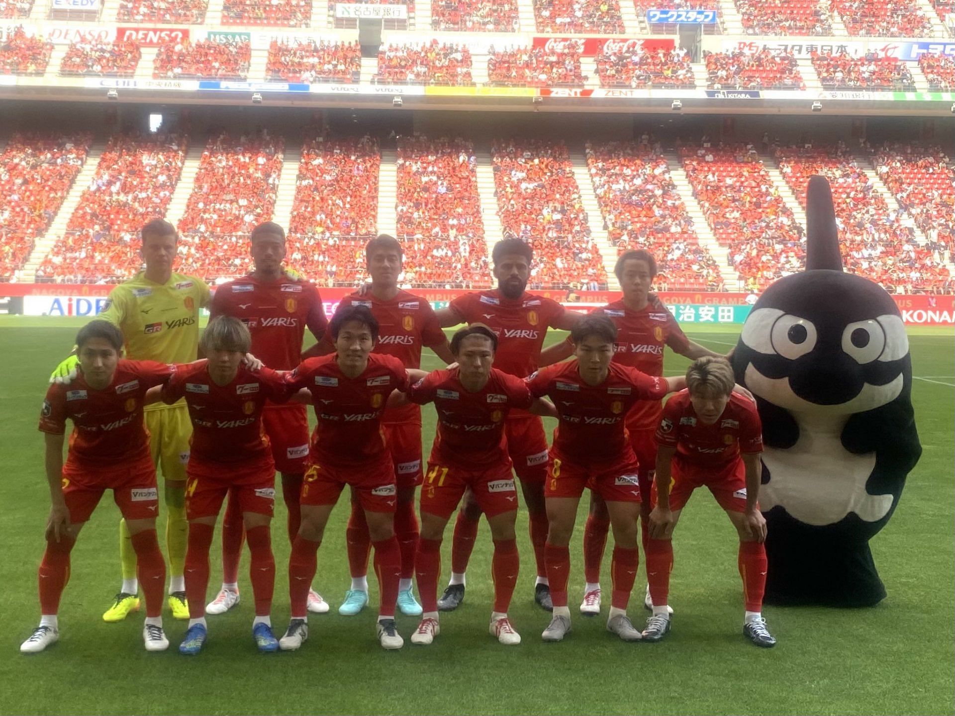 Nagoya Grampus face Kawasaki Frontale on Sunday. Credit: @nge_official Twitterter 