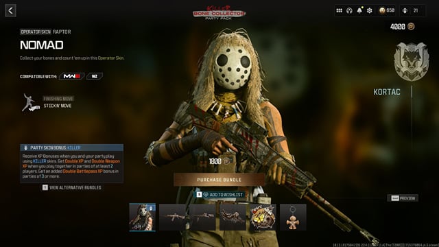Doll Skin Cod Killer Bone Collector Party Pack in MW3 and Warzone: Price, what's ...