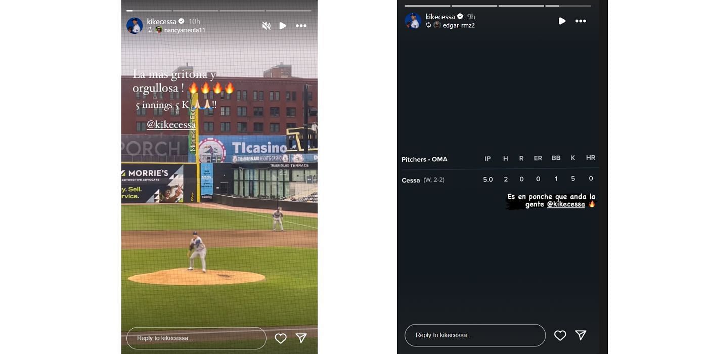 Luis Cessa&#039;s wife, Nancy, cheers him on through Instagram