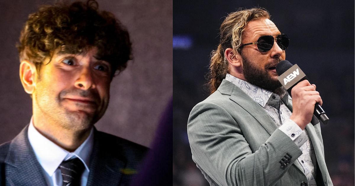 Tony Khan (left) and Kenny Omega (right) [Photos from AEW Facebook and Sting