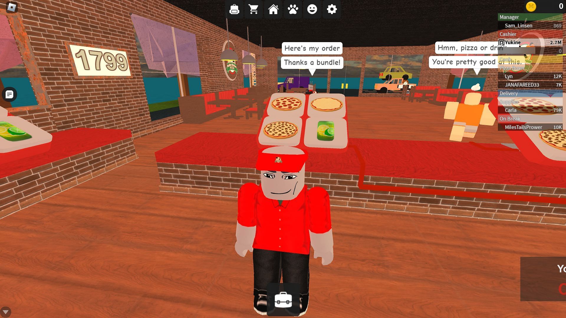 Working as a Cashier (Image via Roblox)