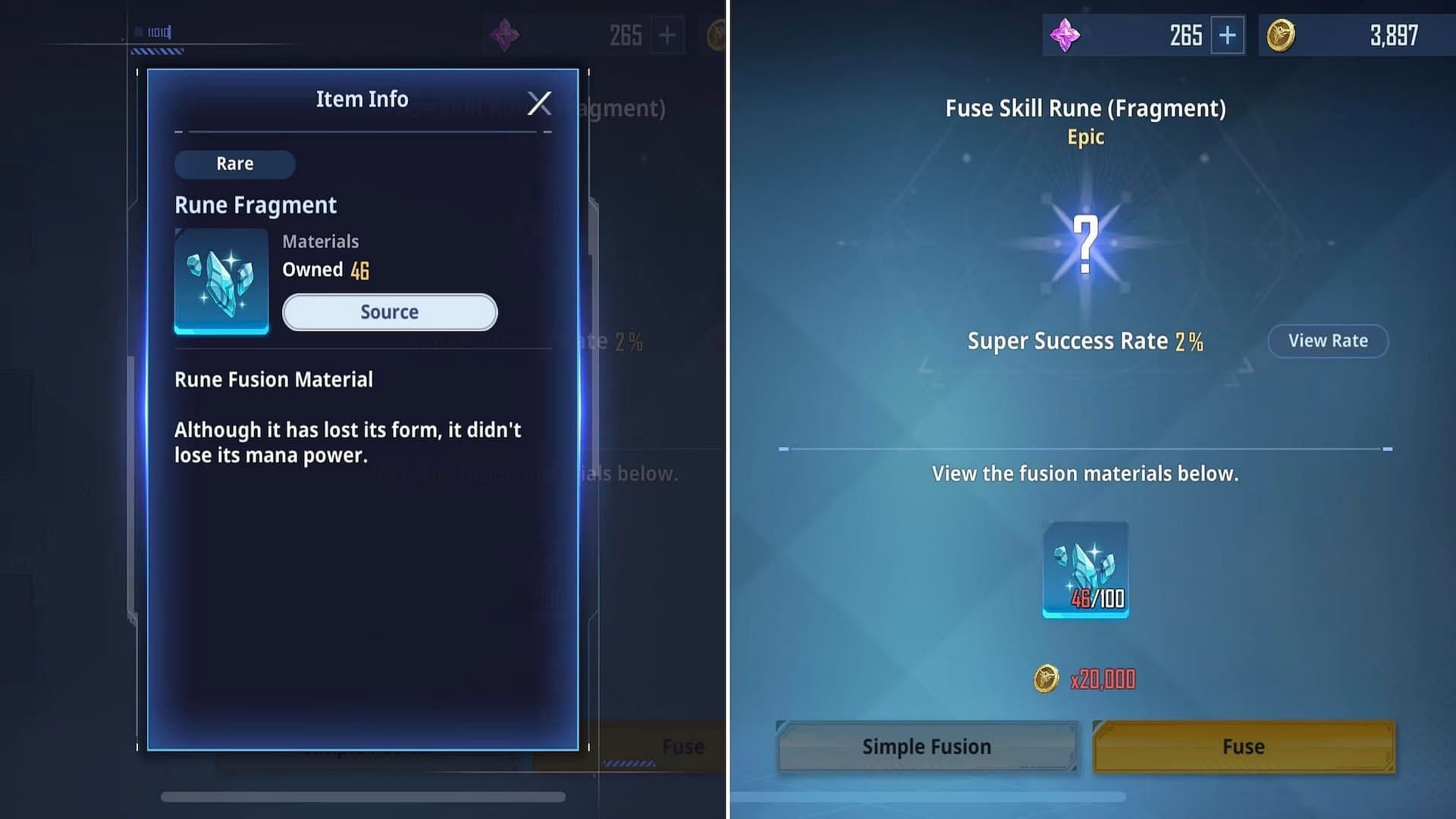 Getting Rune Fragments (Image via Netmarble)