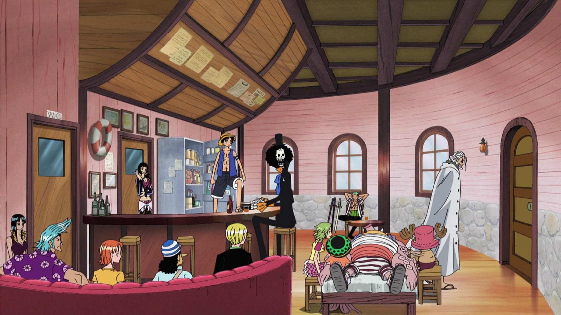 Rayleigh meeting the Straw Hats (Image via Toei Animation)
