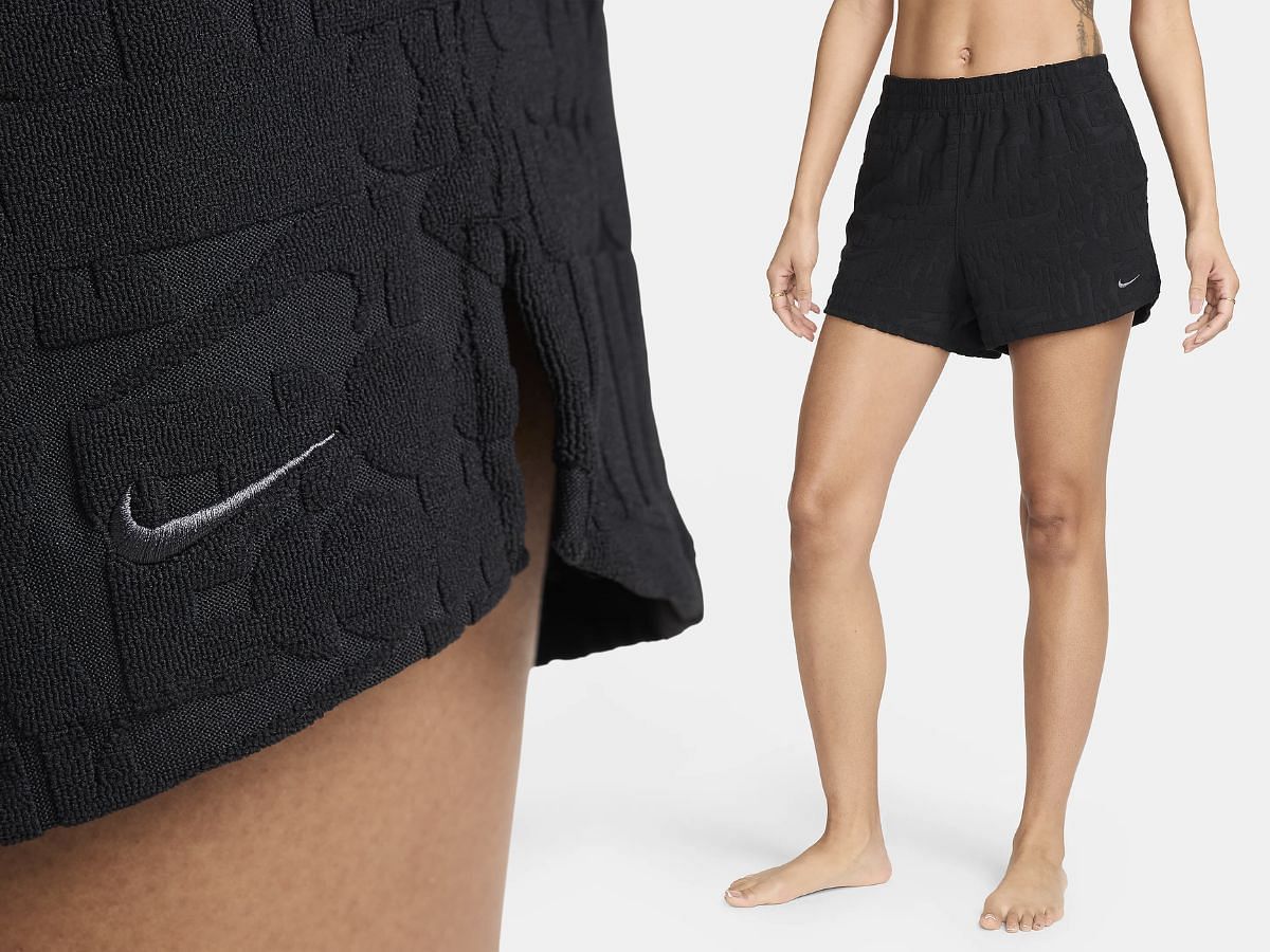 Nike Swim Retro Flow Women&#039;s Cover-Up Shorts (Image via Nike)