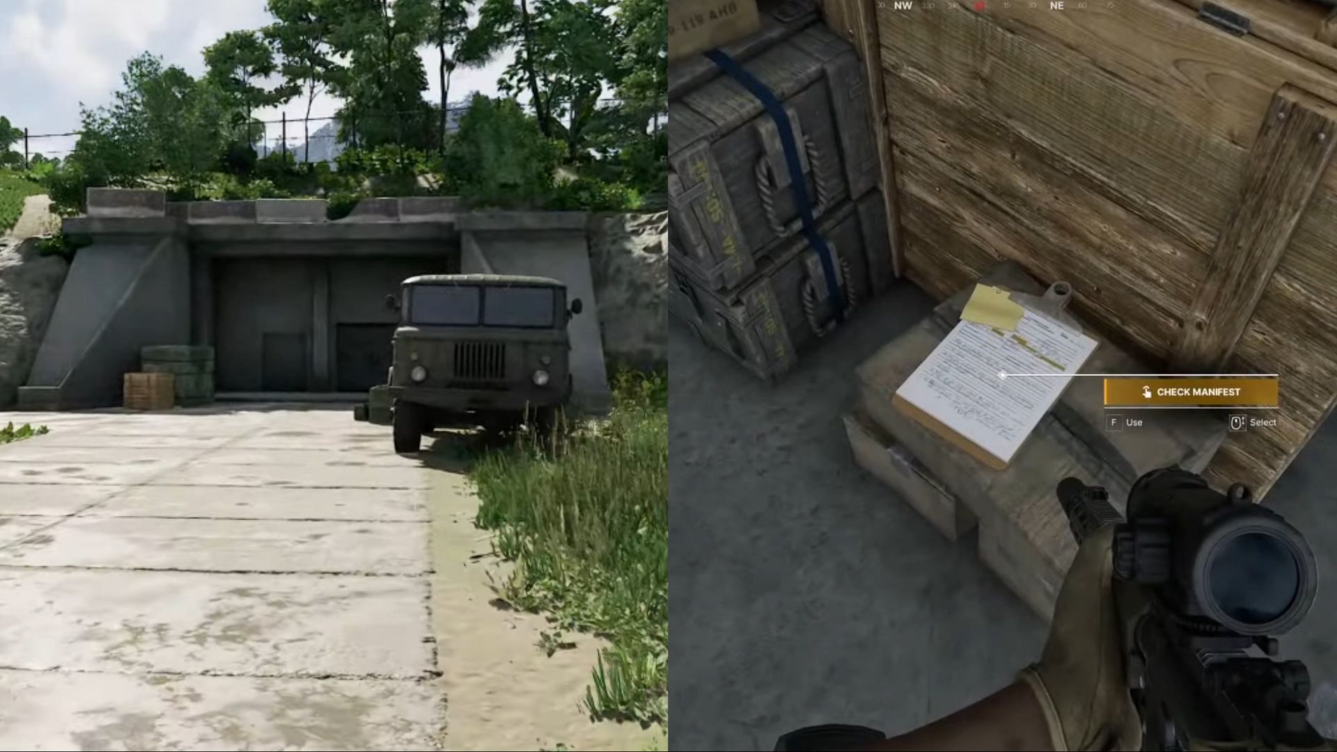 Bunker entrance location (Image via MADFINGER Games|| YouTube/TroubleChute Basics)