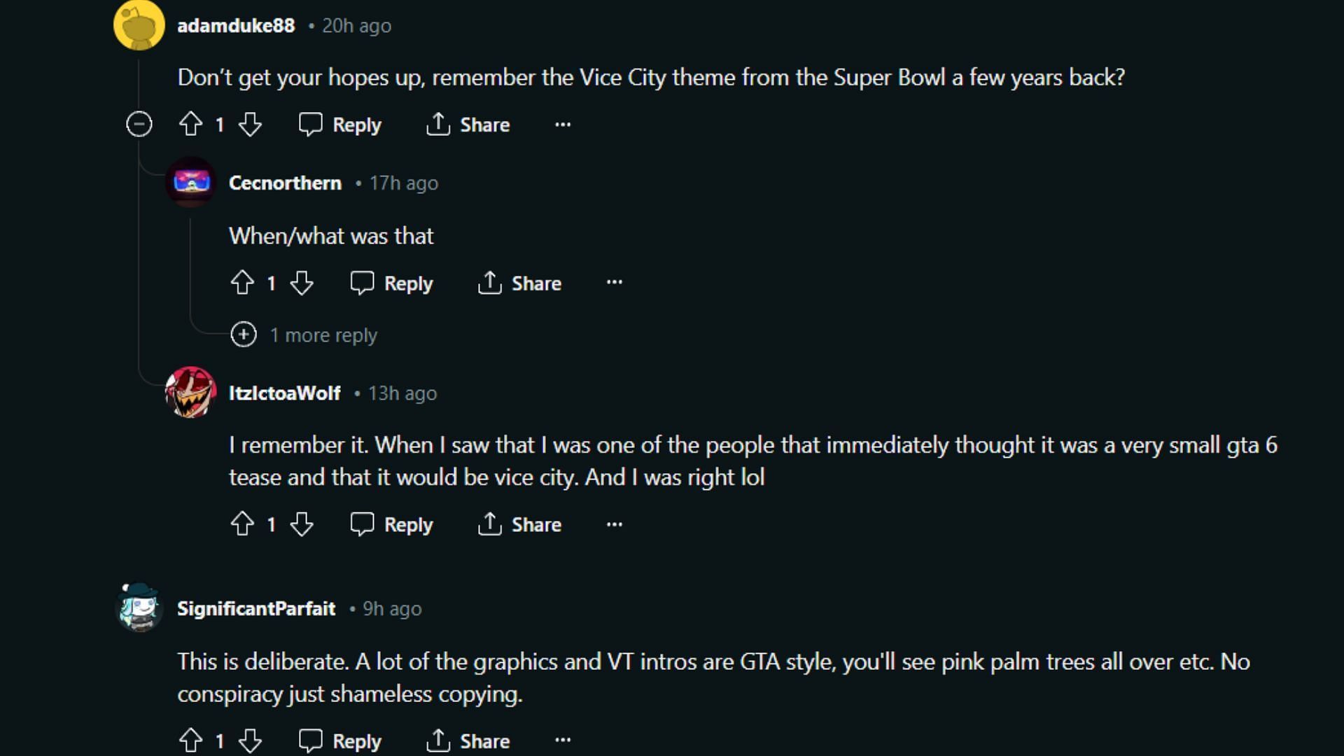 GTA 6 fans commented about racetracks on the thread (3/3) (Image via r/GTA6, Reddit)