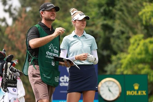 Nelly Korda and her caddie Jason McDede