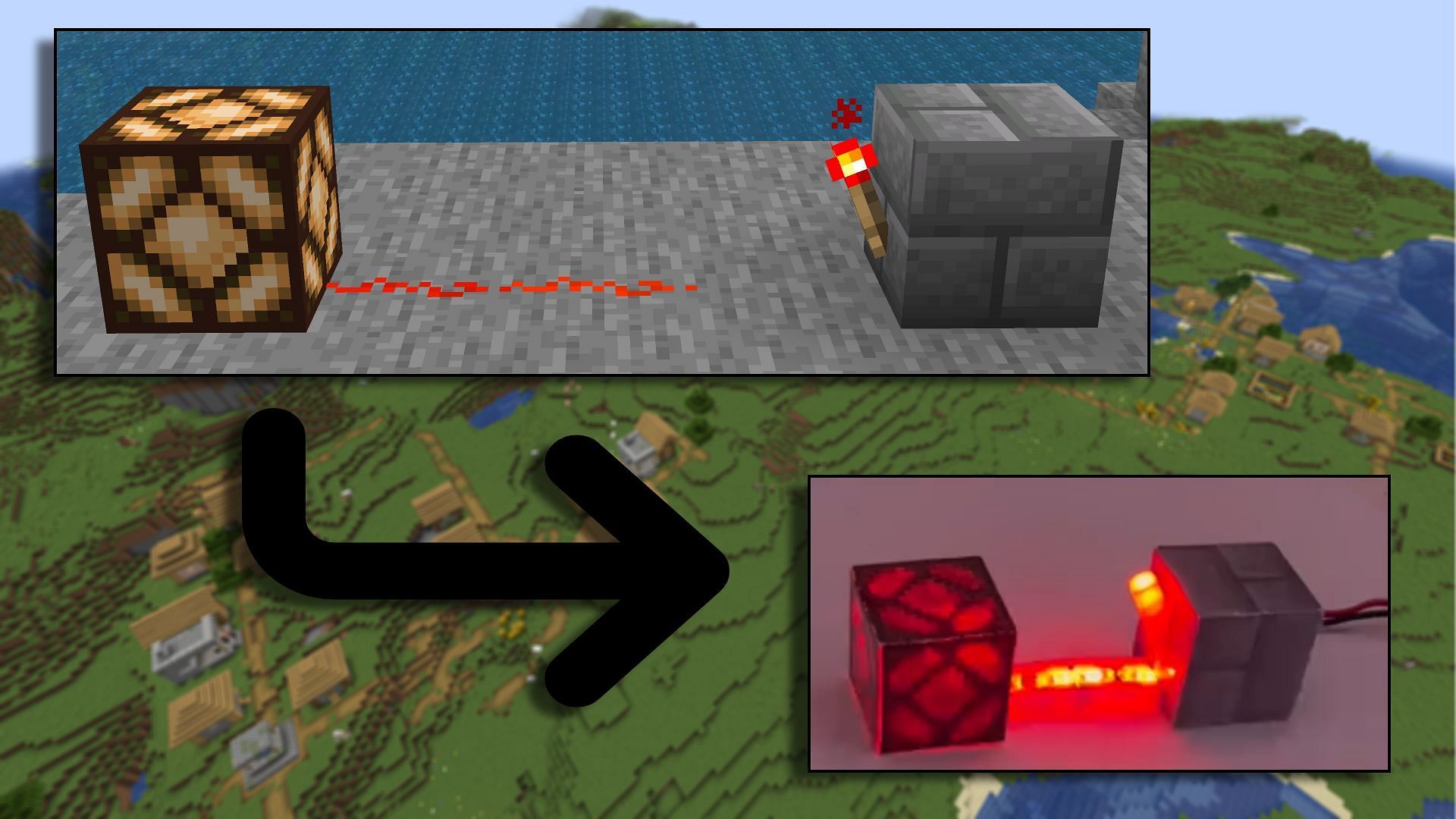 This dedicated Minecraft fan has brought redstone from fiction into reality (Images via Mojang/Reddit)