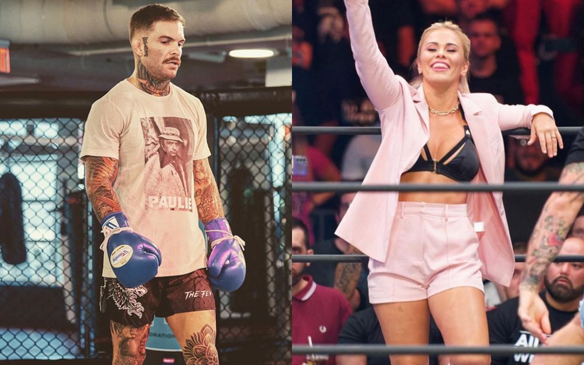Cody Garbdandt (left) and Paige VanZant (right) were briefly linked with each other during their initial run with the UFC [Images Courtesy: @cody_nolove and @paigevanzant Instagram]