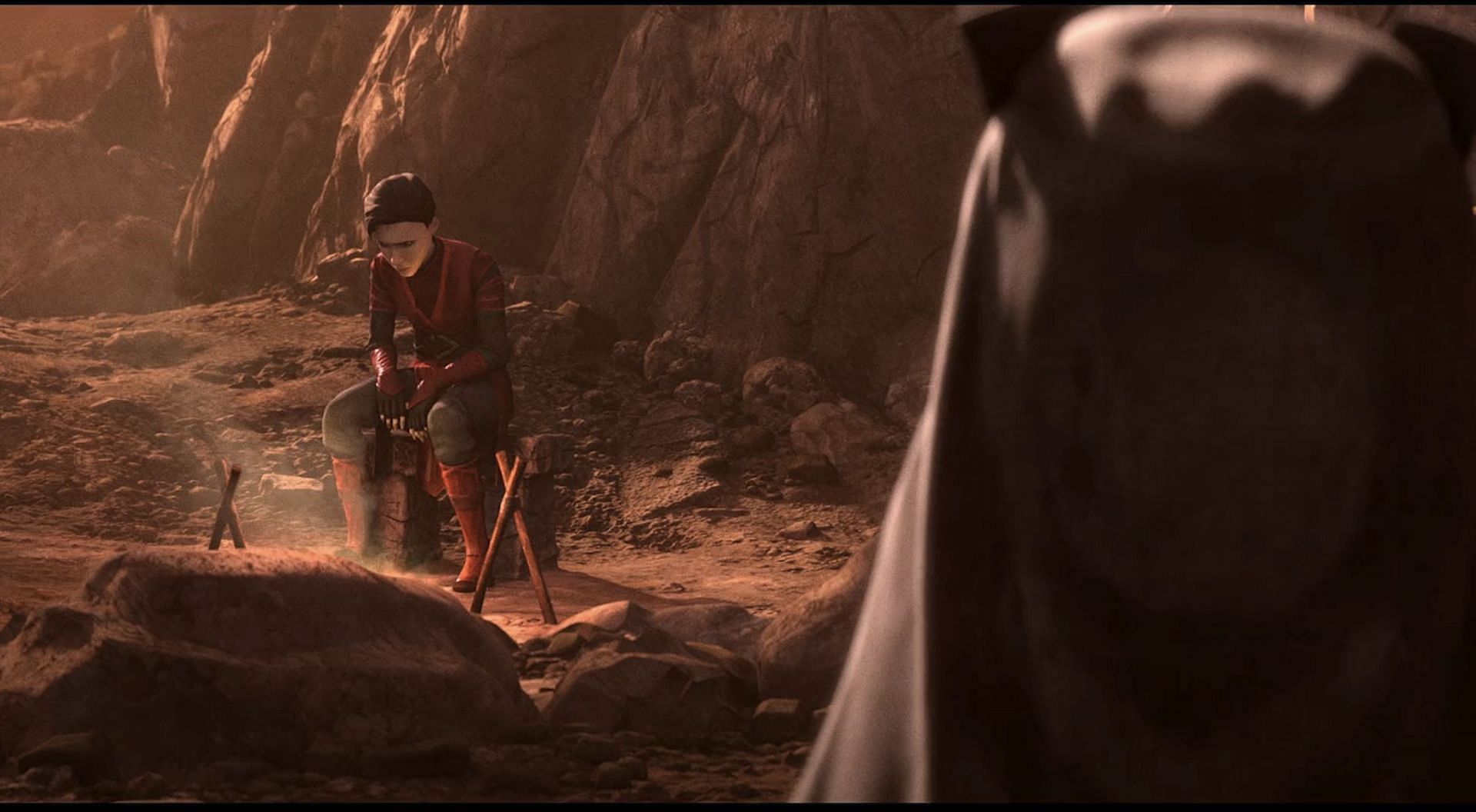 A still from the first episode of Star Wars: Tales of the Empire. (Image via Disney+)