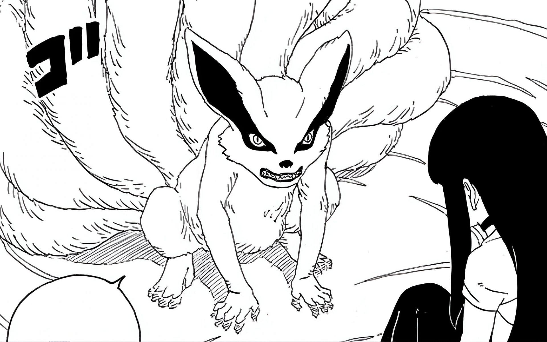 Baby Kurama as seen in the manga chapter (Image via Shueisha)