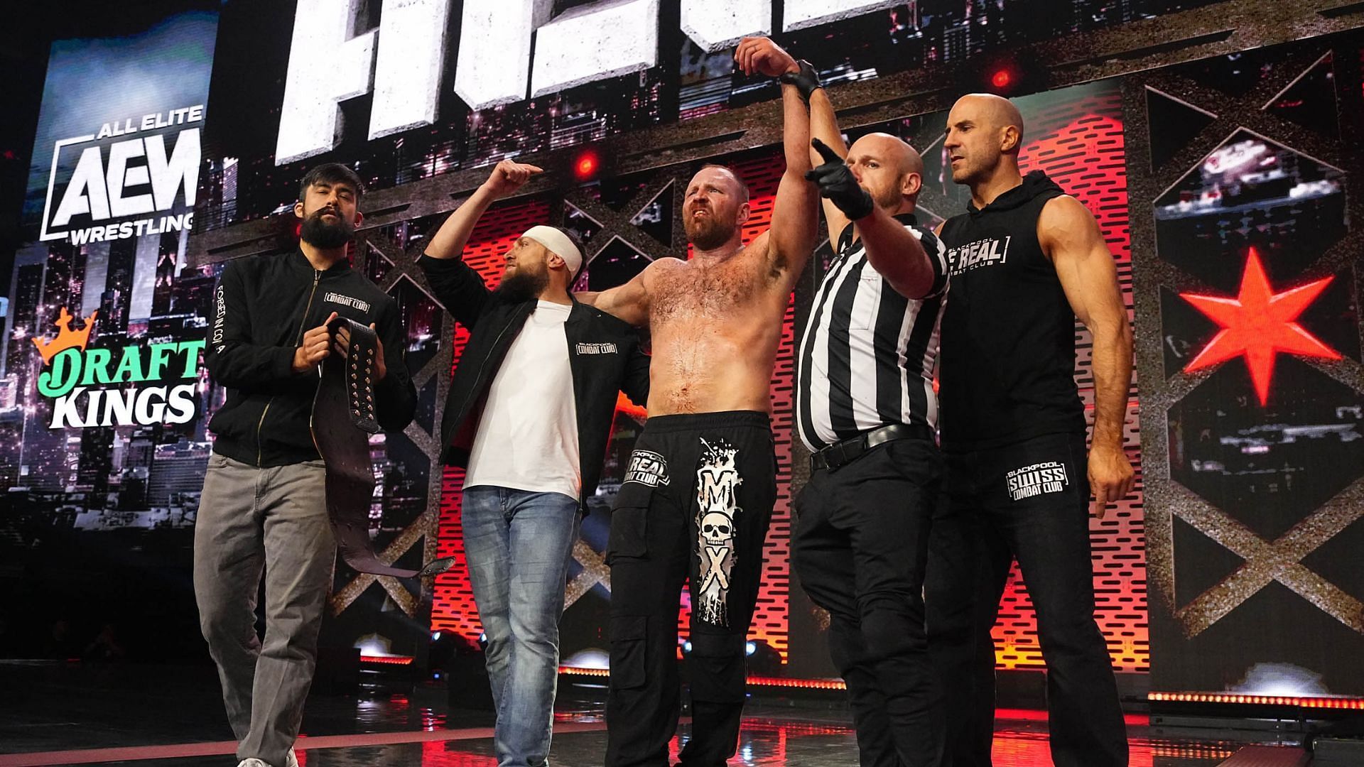 The Blackpool Combat Club is one of the top factions in AEW consisting of Jon Moxley, Bryan Danielson, Claudio Castagnoli, and Wheeler Yuta [Photo courtesy of AEW