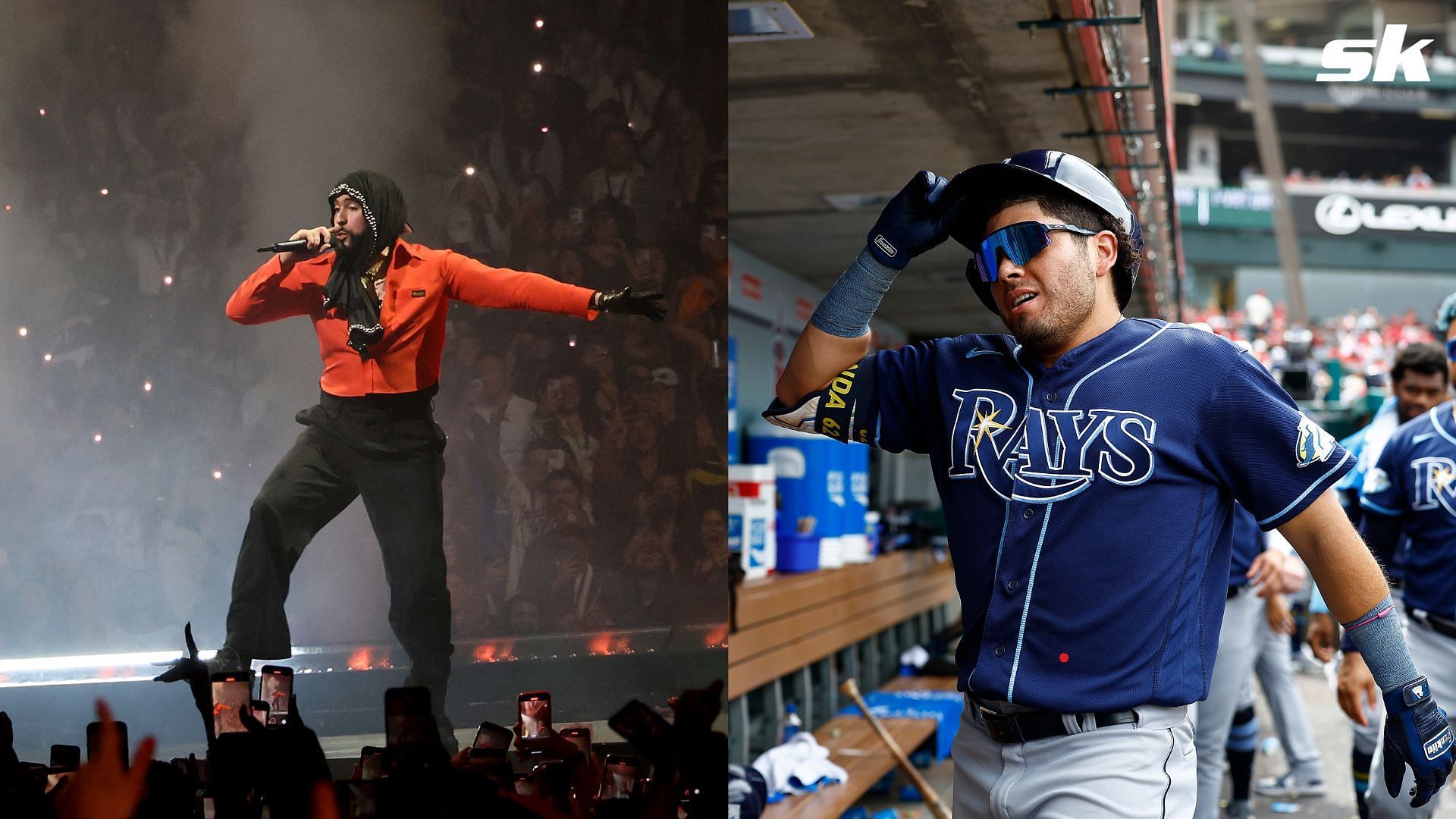 Rays player Jonathan Aranda took in a Bad Bunny concert with his wife in Tampa