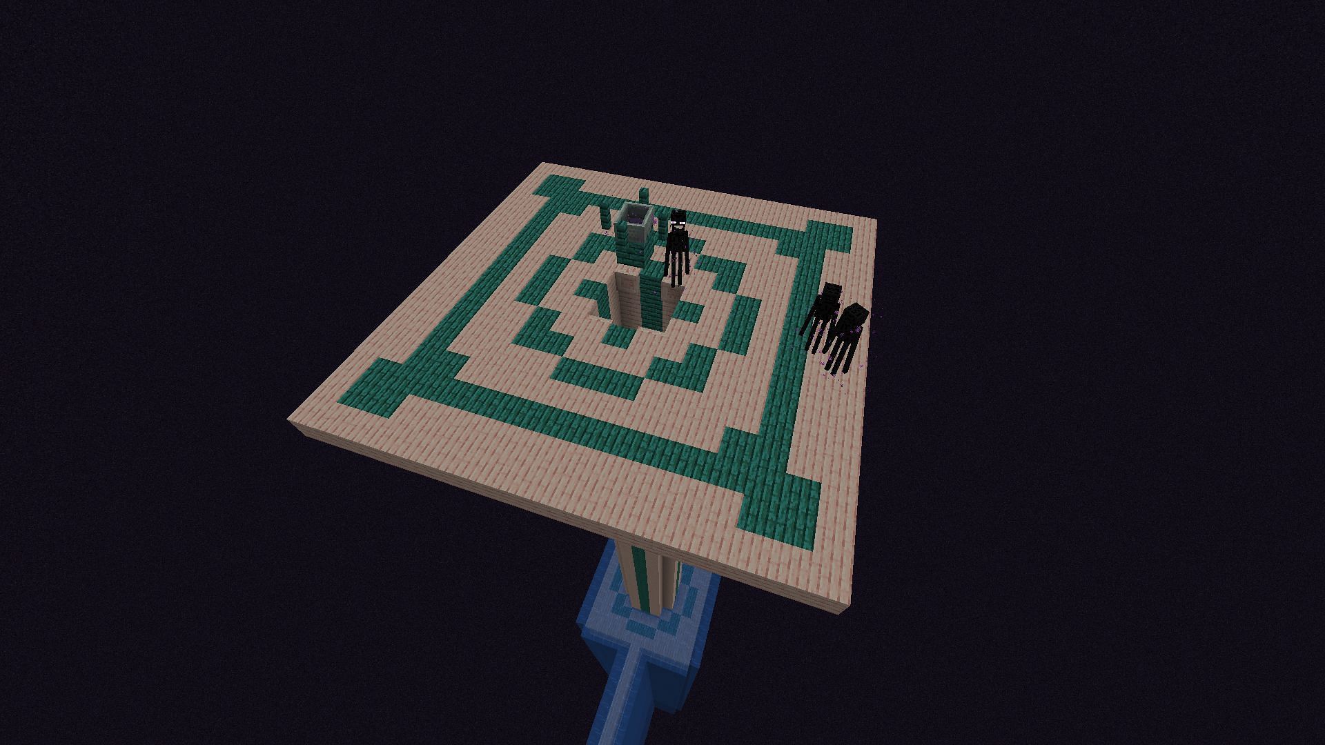 The spawn platform is another very customizable piece of an enderman farm (Image via Mojang)