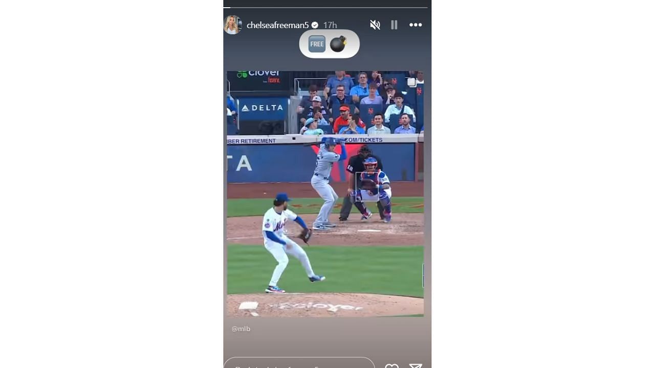 Chelsea Freeman gave Freddie Freeman a shoutout on Instagram