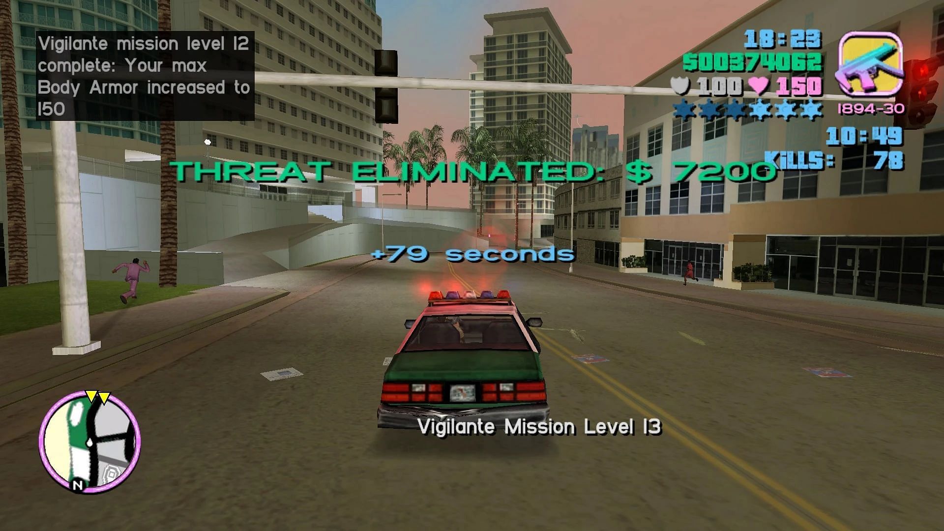 The Vigilante missions are some of the best GTA Vice City activities (Image via Rockstar Games || GTA Wiki)