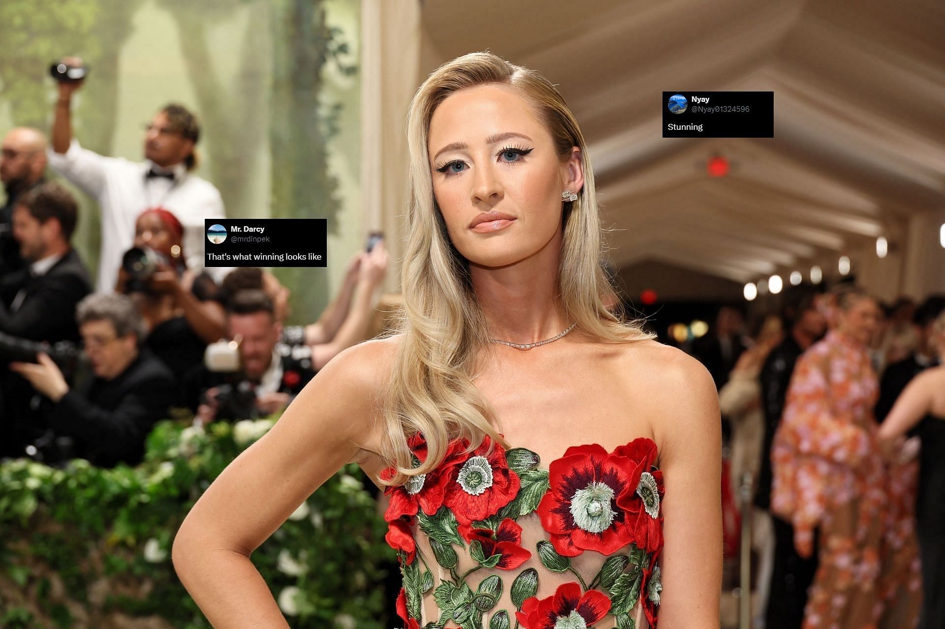 Nelly Korda poses at the Met Gala 2024