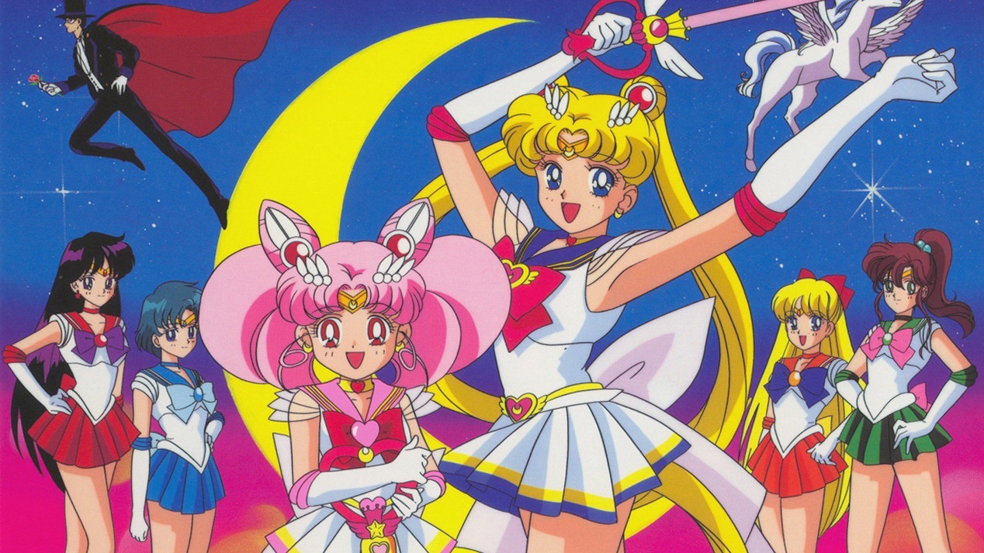Sailor Moon&#039;s central cast (Image via Toei Animation)
