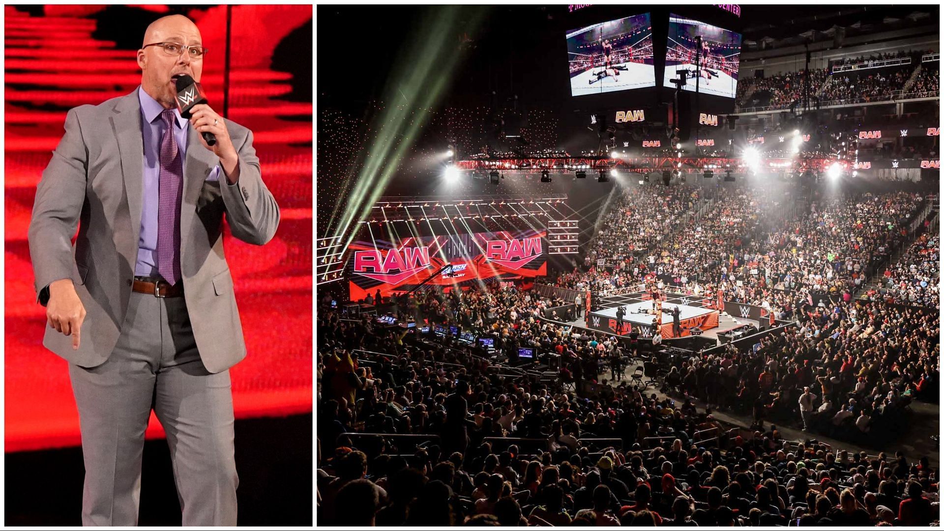 RAW General Manager Adam Pearce, the WWE Universe packs arena for RAW