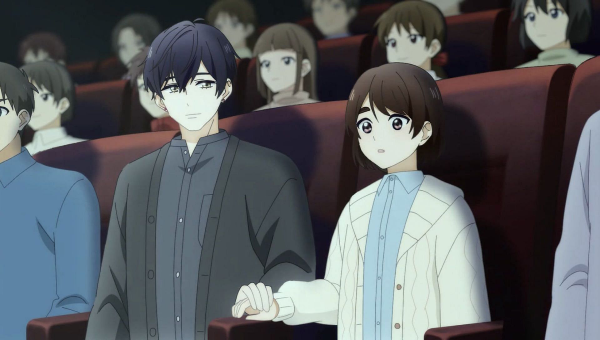 Saki and Hinase enjoy a movie together (Image via East Fish Studios)