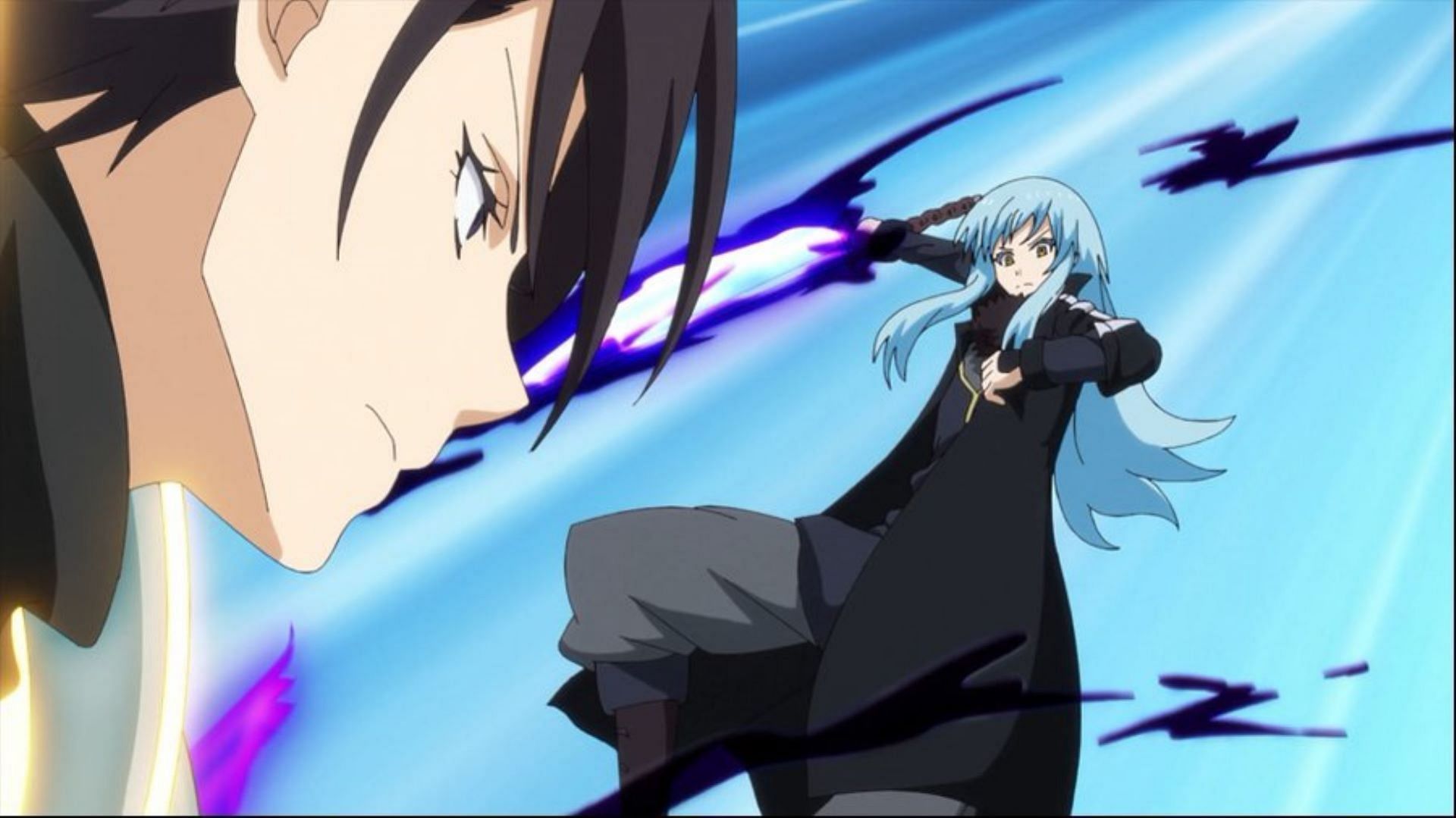 Hinata takes on Rimuru in That Time I Got Reincarnated as a Slime season 3 episode 8 (Image via 8Bit)