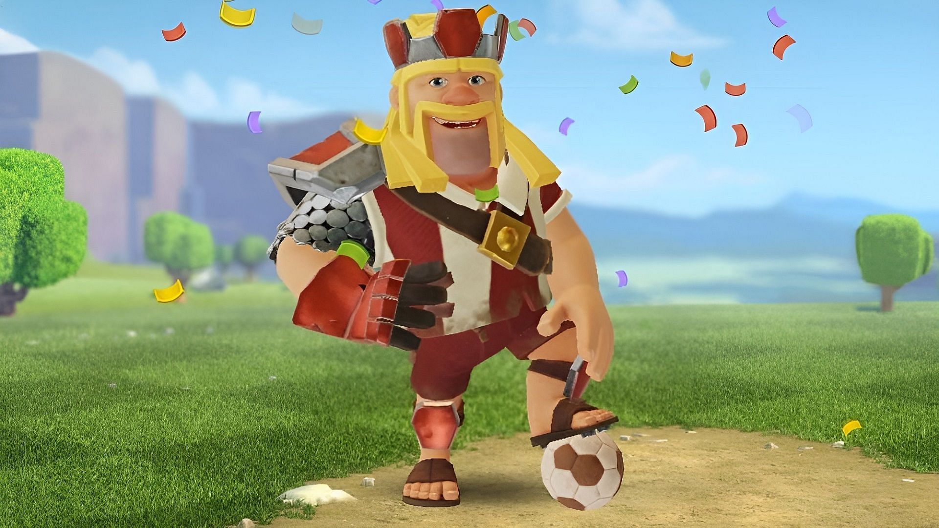 Football King is one of the latest Hero skins in Clash of Clans (Image via Supercell)