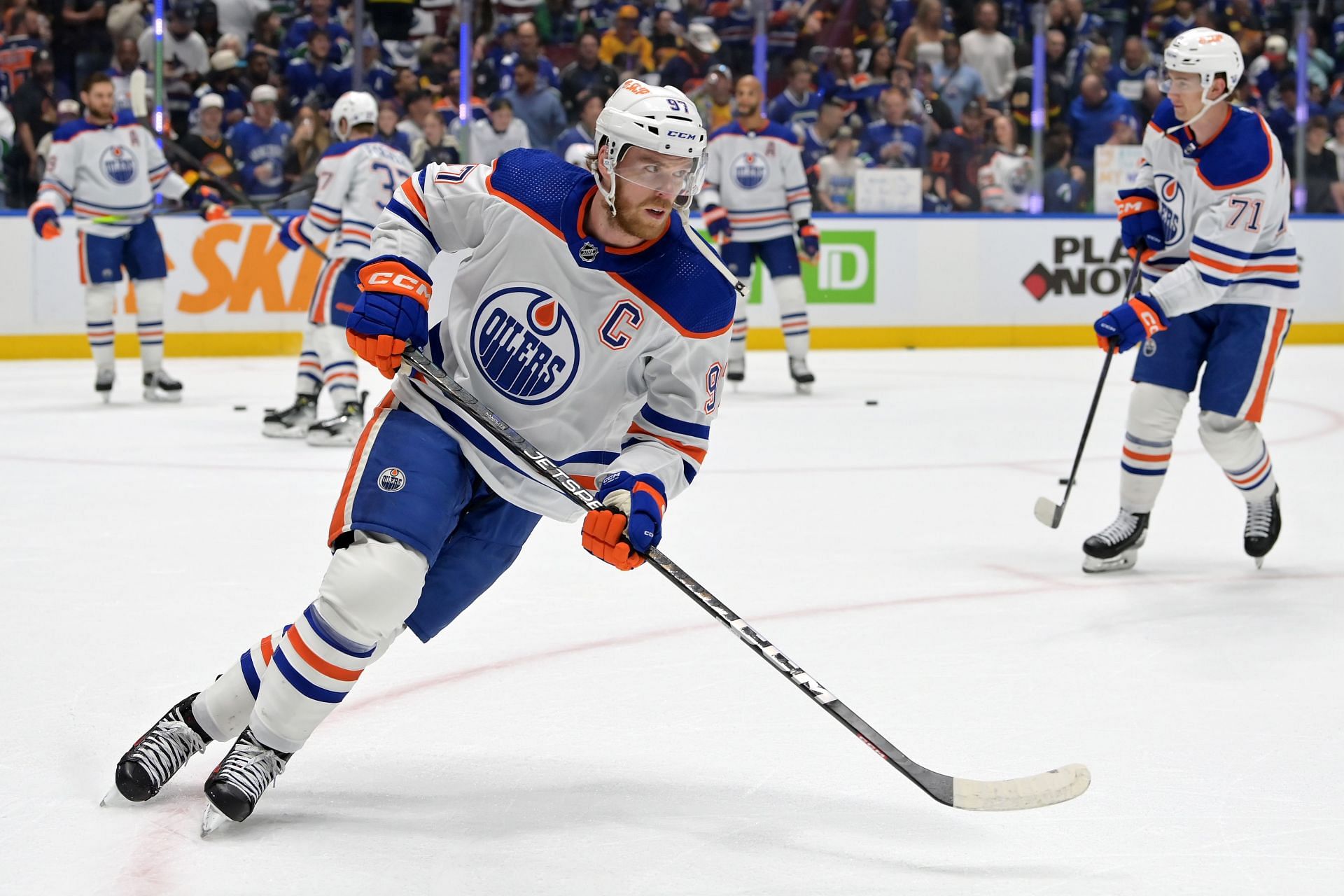 Edmonton Oilers v Vancouver Canucks - Game One