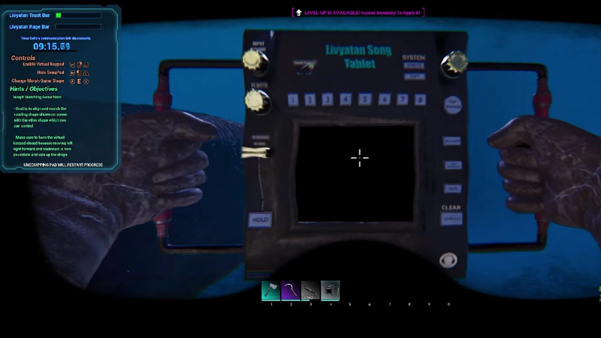 Players can tame the Livyatan using the Livyatan Song Tablet and finishing various minigames (Image via Studio Wildcard)