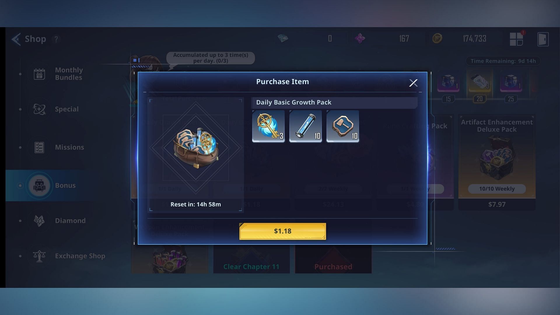 You can purchase three gate keys daily in Solo Leveling Arise&#039;s Shop (Image via Netmarble)
