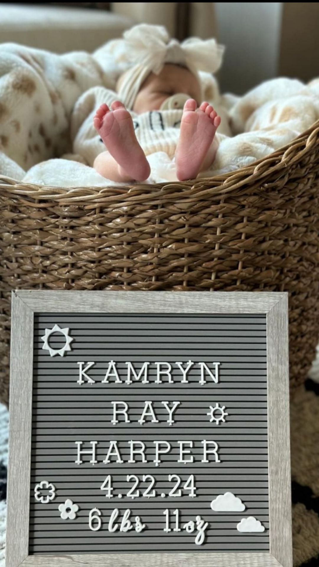 Bryce Harper&#039;s bouncing baby girl, Kamryn Ray.