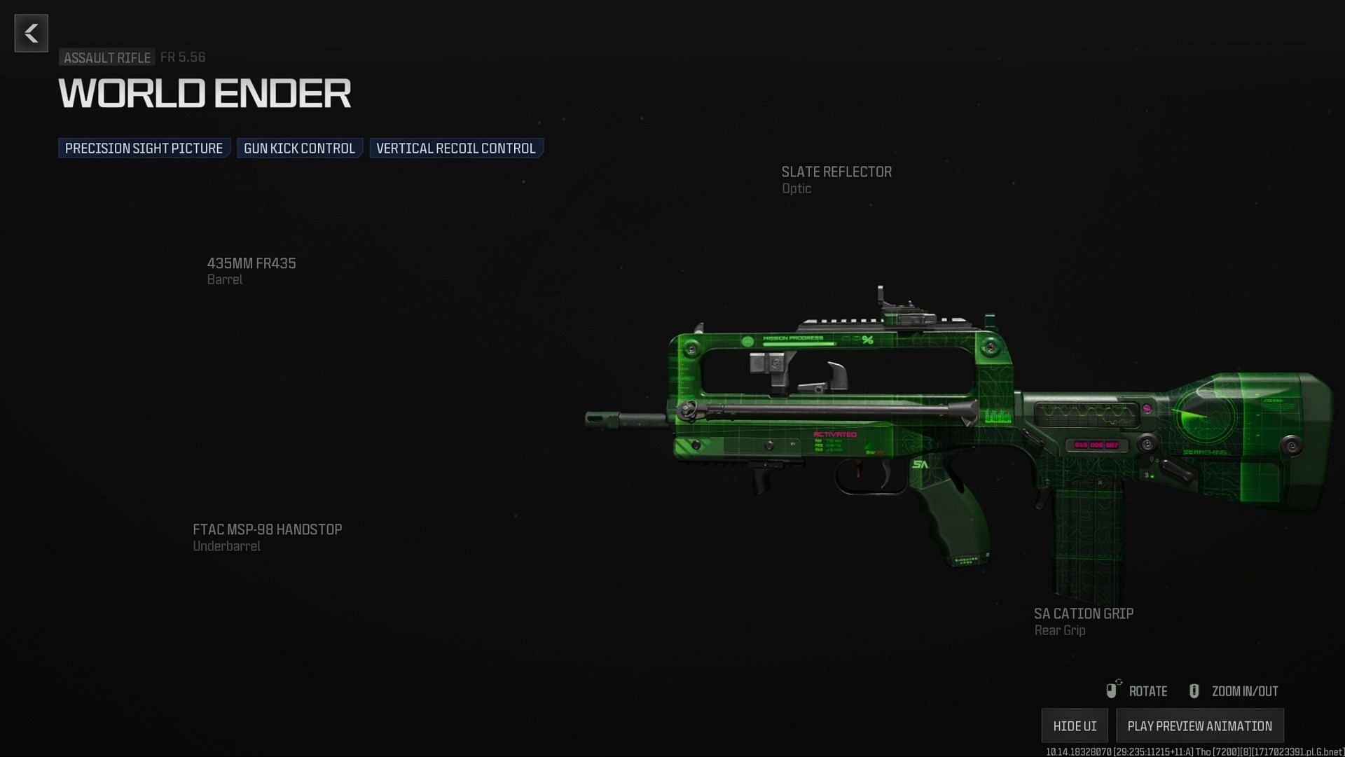 FR 5.56 World Ender blueprint (Image via Activision)